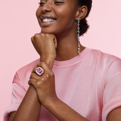 Dulcis Cocktail Ring Jewelry Collection, Pink Crystals