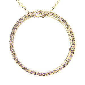 .70 CT G COLOR VS1 CLARITY DIAMOND CIRCLE PENDANT INCLUDED 16 INCH CHAIN 18 K