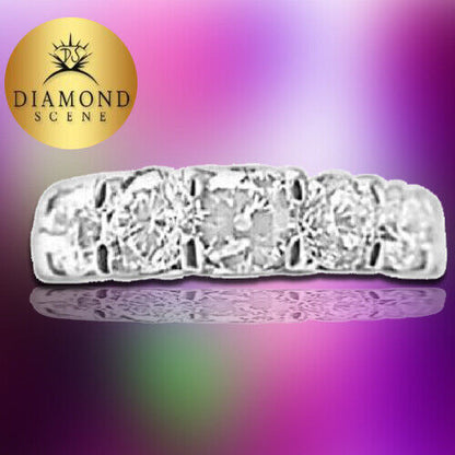 DIAMOND 15 ROUND BR SHAPE ETERNITY BAND COMMON PRONG U BASKET DIAMOND BAND