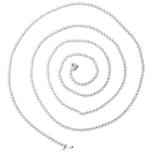 Diamond Tennis Opera Necklace