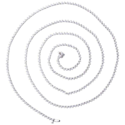 Diamond Tennis Opera Necklace