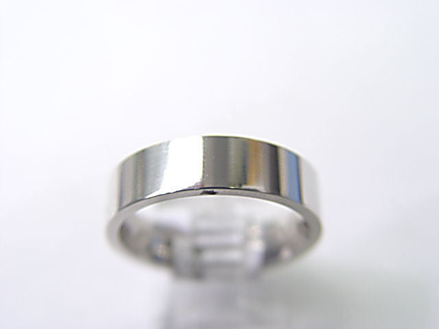PLATINUM POLISHED FLAT EDGE PLATINUM WEDDING BAND