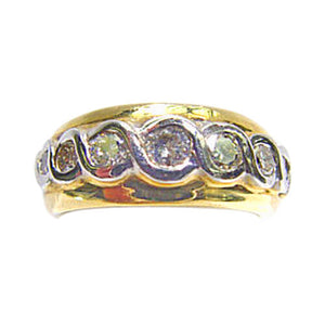 DIAMOND 7 ROUND BRILLIANT SHAPE BEZEL SET DIAMOND BAND