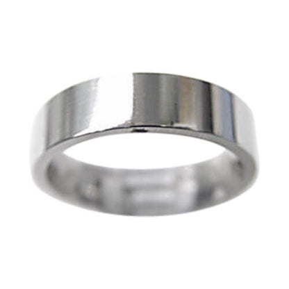 PLATINUM POLISHED FLAT EDGE PLATINUM WEDDING BAND