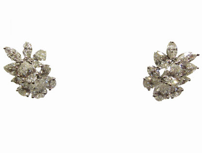 STYLISH DIAMOND TWELVE PEAR SHAPE EIGHT MARQUISE SHAPE DIAMOND HUGGIE DIAMOND