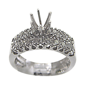 GLAMOROUS 18 ROUND BRILLIANT DIAMOND SETTING BAND 6 PRONG