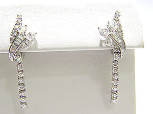 DIAMOND 28 ROUND BR 6 PEAR 16 BAGUETTE SHAPE DANGLE EA