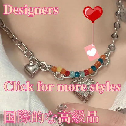 Women'S Fashion Collarbone Necklace Designer Stainless Steel Necklace Gift for G