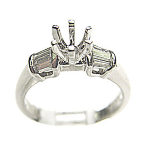 DIAMOND 6 TAPERED BAGUETTE SETTING 6 PRONG FOR A 6.70MM DIAMOND