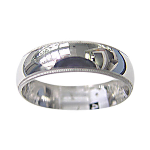 PLATINUM POLISHED ROPE OUTER PLATINUM WEDDING BAND
