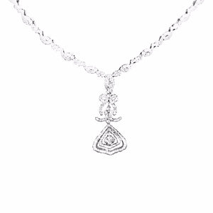 DIAMOND NECKLACE ROUND MARQUISE SHAPE SET ALL AROUND DIAMOND SET NECKLACED