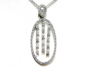 .87 CT F VS1 DIAMOND ROUND SHAPE OVAL PENDANT 18 INCH DIAMOND PENDANT 18 K GOLD