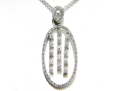 .87 CT F VS1 DIAMOND ROUND SHAPE OVAL PENDANT 18 INCH DIAMOND PENDANT 18 K GOLD