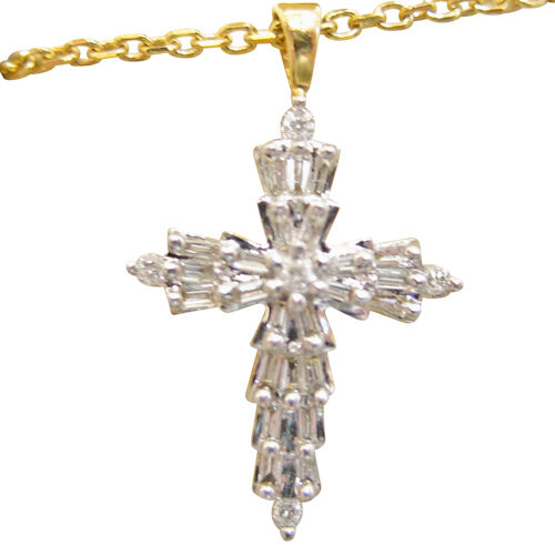 DIAMOND YELLOW GOLD ROUND BRILLIANT SHAPE BAGUETTE