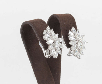 Diamond earring G color VS clarity marquise cut diamond 5.88 ct total weight