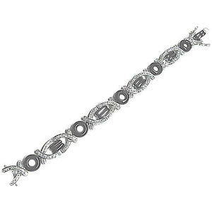 DIAMOND BLACK ENAMUEL BRACELET DIAMOND WHITE ENAMEL BLACK CABOCHON BRACELET