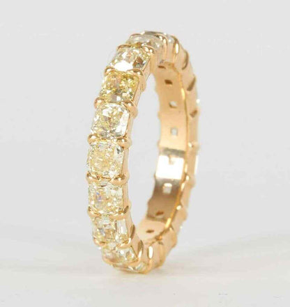 Eye catching Yellow Diamond Gold Eternity Band Ring
