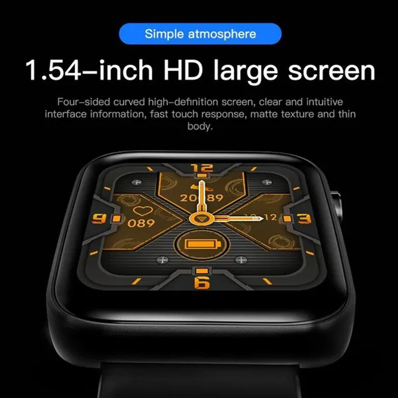 2021 NEW Smart Watch Bluetooth Watch Body Temperature Blood Pressure Blood Oxygen Monitor Wristband Fitness Tracker Bracelet Heart Rate Monitor Smartwatch 1.54" Large Screen with Flashlight PK DZ09 Apple Watch series 6 5 4 Galaxy Watch Active