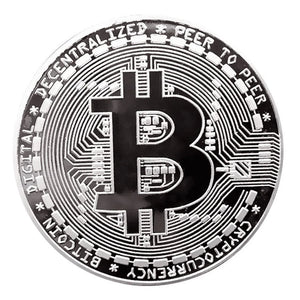 Art Gold Plated Bitcoin Collection Coin (1 Pc) (Silver) Master Coins