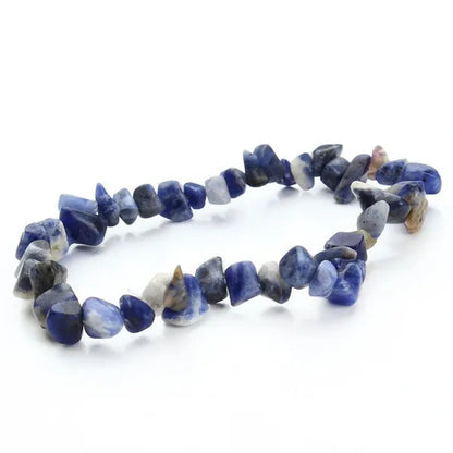 12pcs Gravel Natural Stone Bracelets For Women Amethyst Labradorite Beads Bangles Turquoise Rose Quartz Pulseiras Femininas