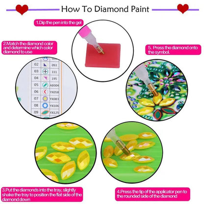 5D Creative Crystal Diamond Painting DIY 26 Letter One-Piece Keychain Pendant/1Pc