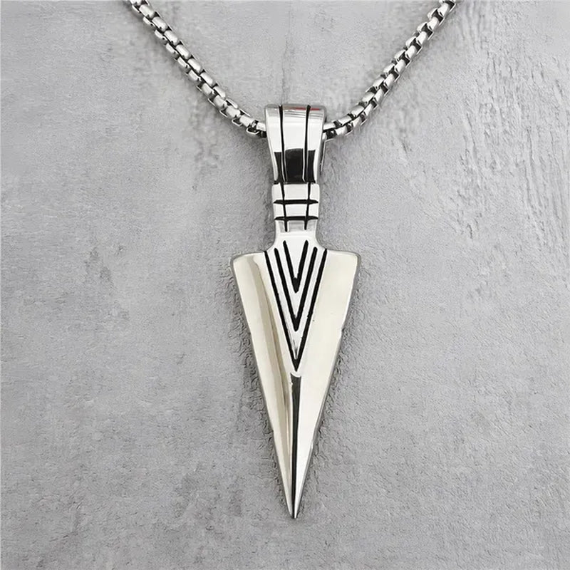 Long Chain Necklace Mens Alloy Necklaces Fashion Jewelry Gold Black Silver Color Pendant
