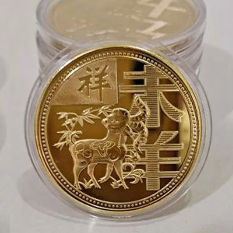 New Collection of Chinese Zodiac Commemorative Gold Coins Year of the Tiger Commemorative Coins Engraved Collection Craft Gifts