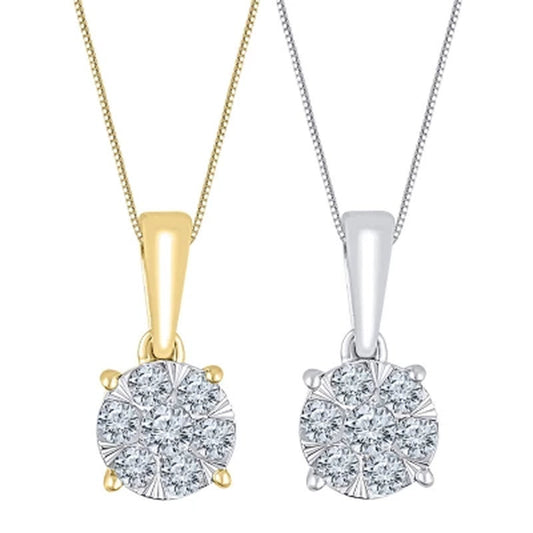 0.23 CT. T.W. Diamond Pendant in 14K Gold
