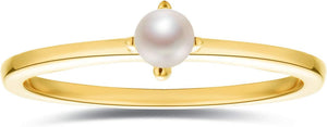 18K Gold Vermeil Tiny Pearl Ring