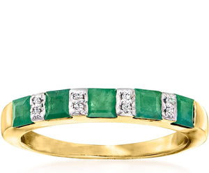 Precious Gemstone Ring in 18Kt Gold over Sterling