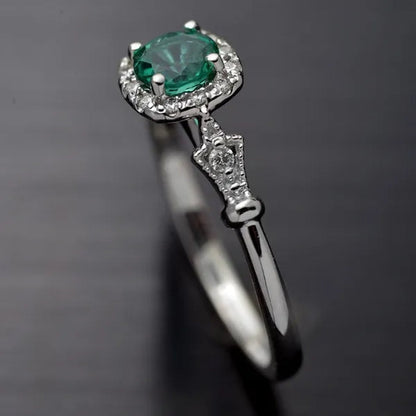 New and Noble Aquamarine/Ruby/green Zircon AAA Ring Gold-plated Jewelry  Engagement Ring