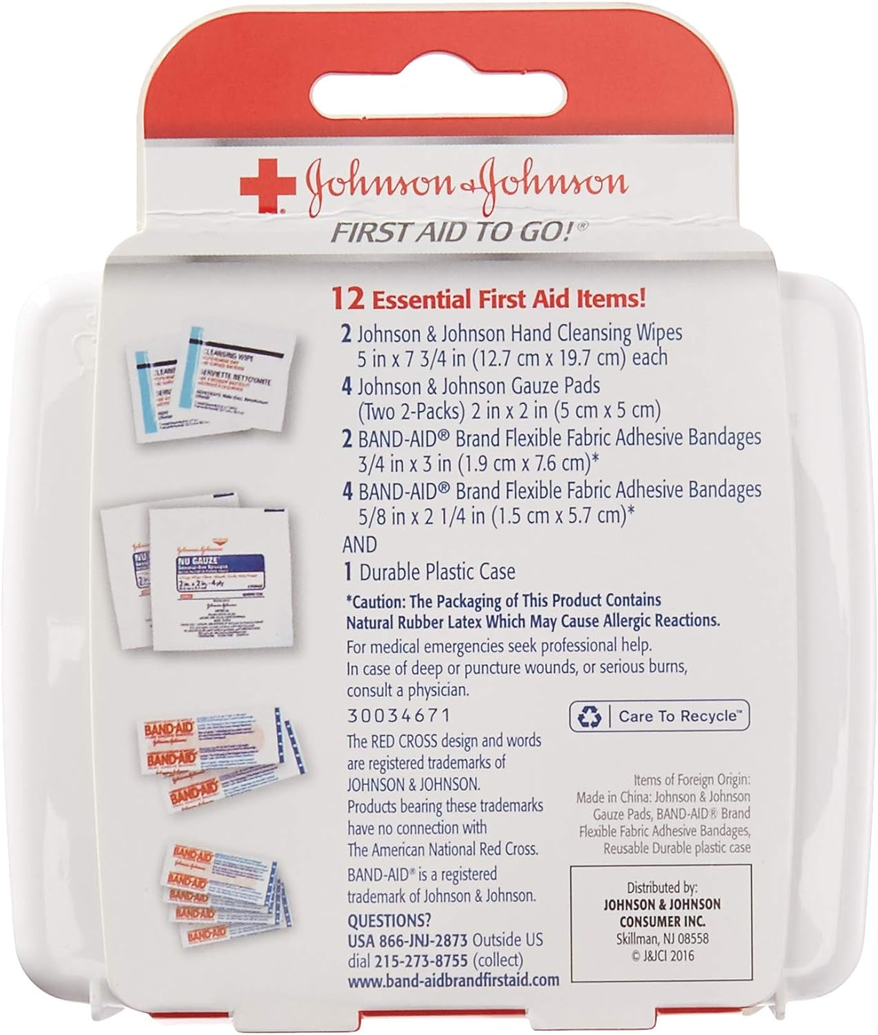 First Aid to Go Kit 12 Items 1 Each (Pack of 2)
