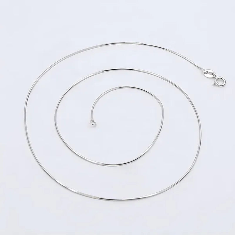 925 Silver Tarnish-Free 1Mm Thin 16~30 Inch Snake Chain Necklace