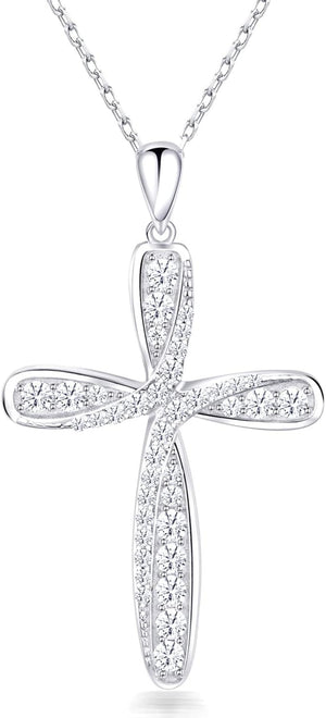 925 Sterling Silver Cross Necklace for Women Mothers Day Gifts Silver Cross Necklaces Womens Jewelry Gifts for Women Mom Her