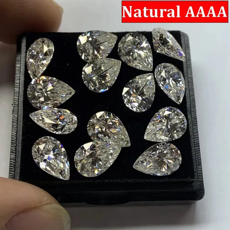 Natural Brilliant Pear Cut 14.00 X 16.00Mm 8.50~9.00 Carat EF Genuine White VVS Loose Moissanite Gemstone