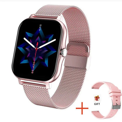 LIGE New Women Smart Watch Men 1.69" Color Screen Full touch Bluetooth Call Smart Bracelet Life Waterproof Fitness Tracker Ladies Health Bracelets Relogio Smartwatch+Gift