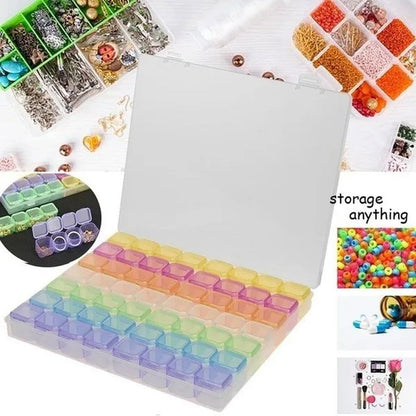 56 Grids Diamond Painting Jewelry Box Earring Embroidery Plastic Storage Case