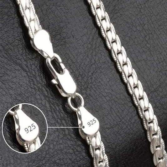 8/16/18/20/24inch 18K Gold/925 Sterling Silver Luxury Brand Design Noble Necklace Chain for Woman Men Fashion Wedding Engagement Jewelry