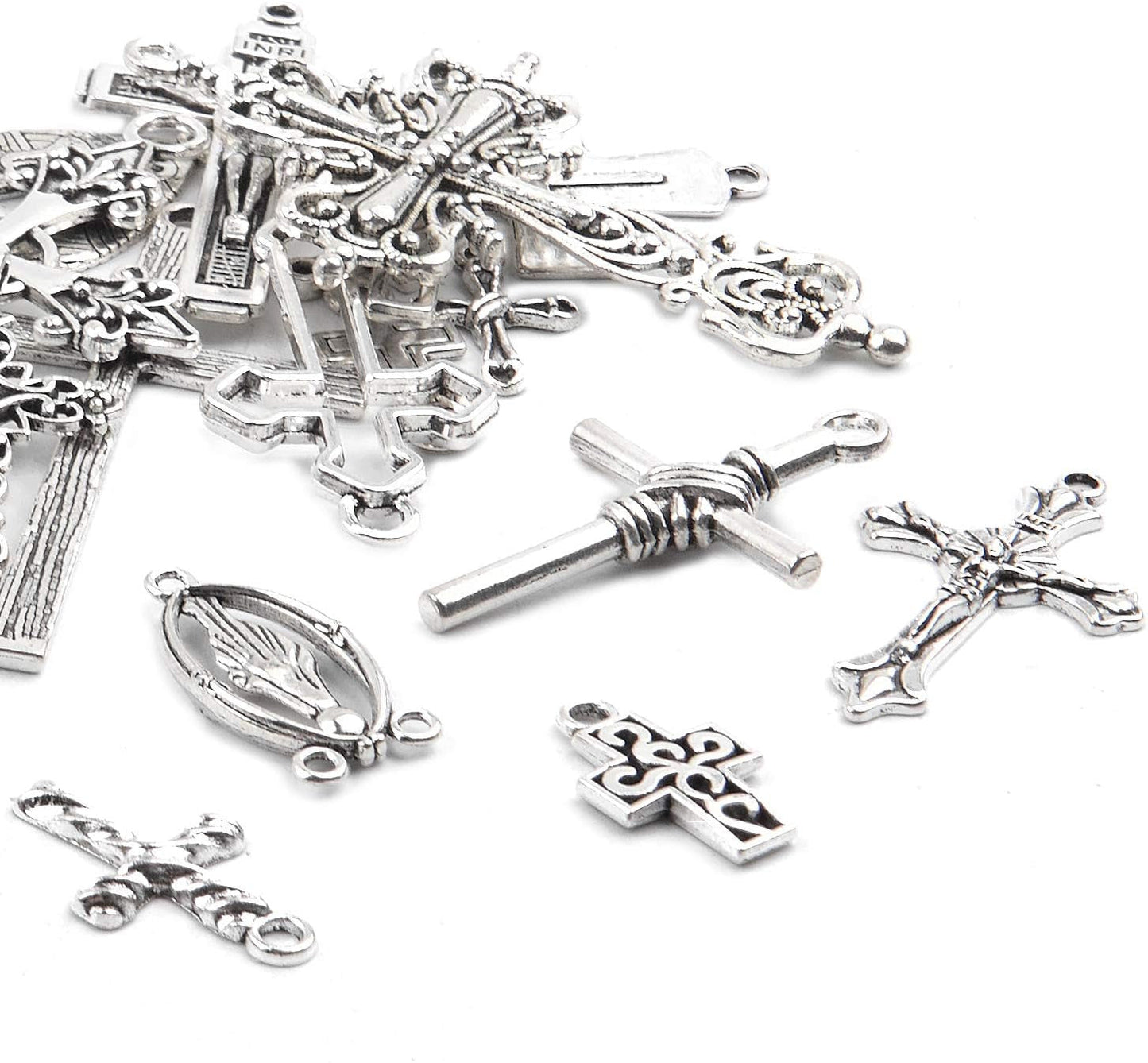 Mixed Jesus Christ Cross Crucifix Dangle Pendant