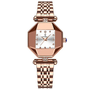 POEDAGAR Rose Gold Fashion Women Watch Stainless Stain Waterproof Ladies Quartz Watches Luxury Female Wristwatch