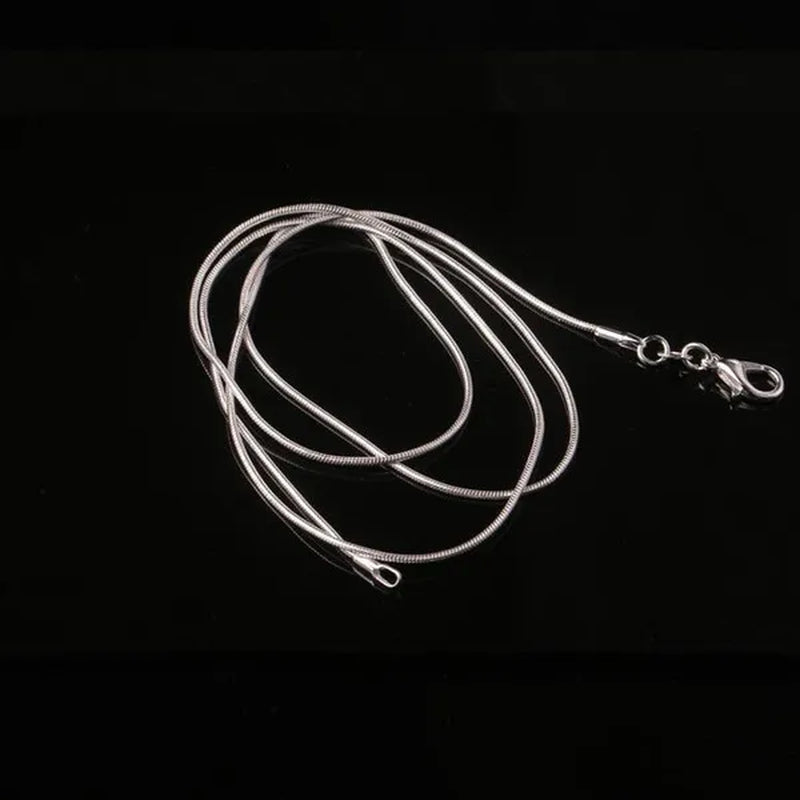 Wholesale Price  High Quality 10pcs/lot Snake Chain Necklaces Pendant 925 Sterling Silver Women Men Wedding Engagement Classic Jewelry Fashion Party Gift