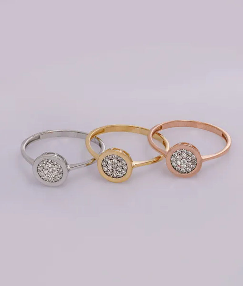 925 Sterling Silver Solitaire Ring, Tiny Stone Solitaire Ring, Solitaire Silver Ring, Handmade Silver Ring, Love Ring, Silver Ring, Design Silver Jewelry, (White, Rose and Gold) Silver Ring, Valentine'S Day Gift