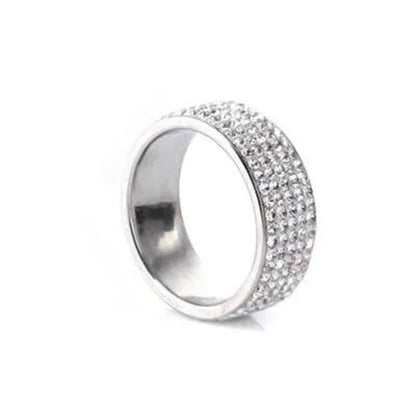 New Solid Sterling Silver White Sapphire Diamond Wedding Band Rings Engagement Anniversary Party Jewelry Size 5-12 - WORLD TIME VISITS