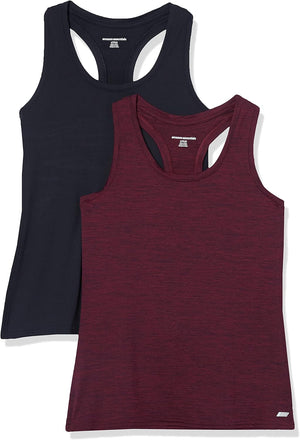 Women'S Tech Stretch Racerback Tank Top (Available in plus Size), Multipacks