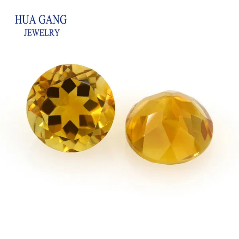 Dark Color Citrine Natural Loose Gemstone Round Shape Facetted Cut Size 1.0~6mm For DIY Jewelry Making