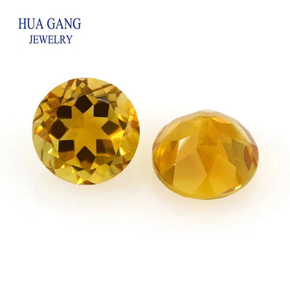 Dark Color Citrine Natural Loose Gemstone Round Shape Facetted Cut Size 1.0~6mm For DIY Jewelry Making