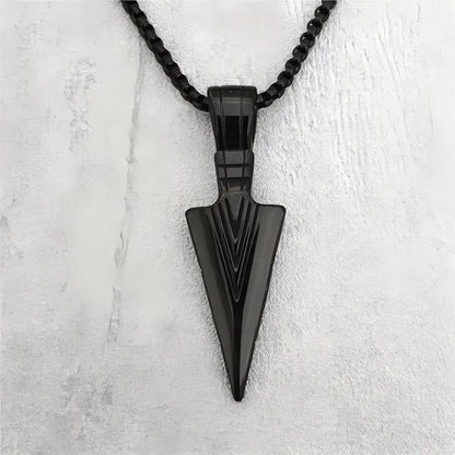 Men's Fashion Jewelry Black Gold Silver Color Pendant Long Chain Necklace Mens Necklaces