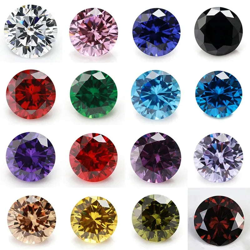 6.5Ct Loose Gemstone round Cut Cubic Zirconia Stone Jewelry Production Craft Bead Grade VVS 10.0 Mm/0.393Inch - WORLD TIME VISITS