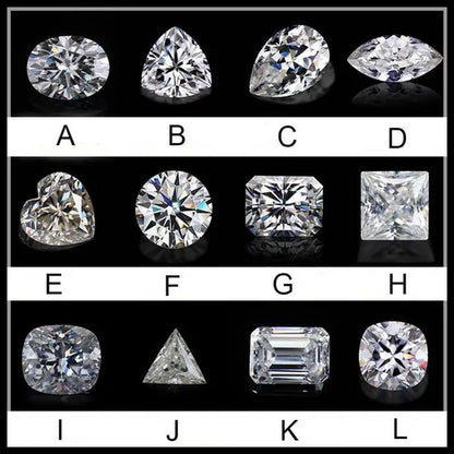 Round Brilliant Cut 1.0ct Carat 6.5mm E F Color Moissanites Loose Stone  Ring Jewelry Bracelet Material High Quality