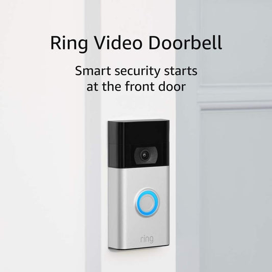 Video Doorbell - 1080P HD Video, Improved Motion Detection, Easy Installation – Satin Nickel